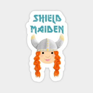 Cute Viking Shield Maiden Sticker